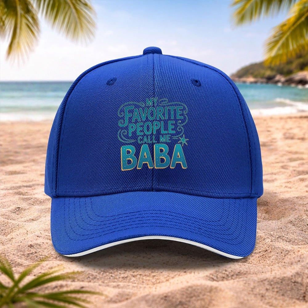 MY FAVORITE PEOPLE CALL ME BABA Baseball Cap Adjustable Unisex Sporty Cap for Running Fitness Outdoor Lightweight