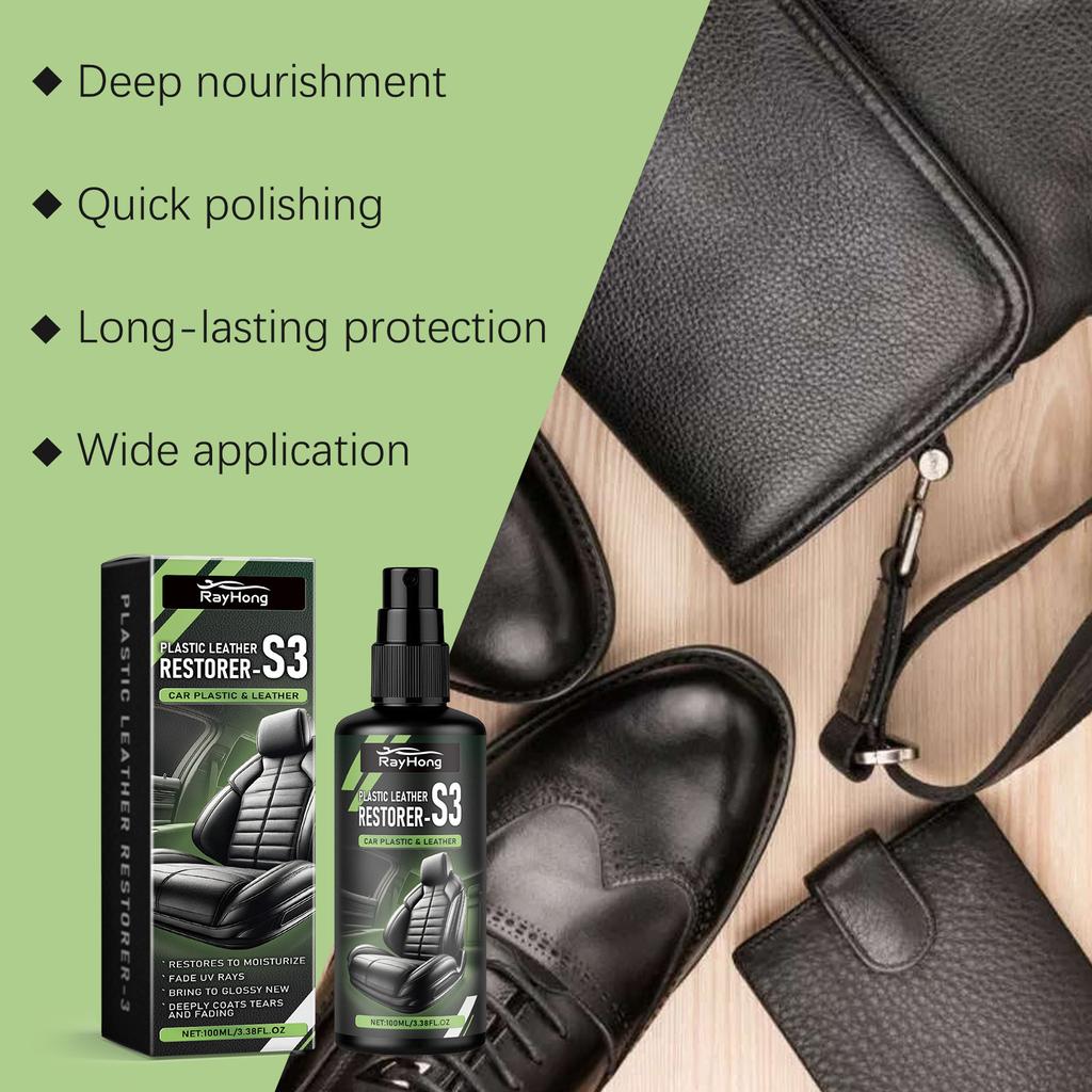 Rayhong Car Leather Refinishing Spray Clean Stain Removal Shine Car Interior Repair Maintenance Care Spray