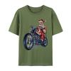 Christmas Day Cool Santa On A Motorcycle Riding Santa Claus Tshirt Fashion Cotton Tshirt Unisex Oneck Tops Tees Fitness T Shirt