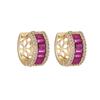 Micro Pave Colorful Cubic Zirconia Earrings for Women