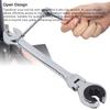 Ключ для тормозных трубок 12 мм 72 зуба Регулируемый угол Сталь Масляная трубка Открытый трещоточный ключ Труборез Трещоточный гаечный ключ Гаечный ключ