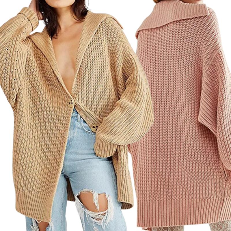 Vintage Harajuku Lantern Sleeve Women Cardigan Sweater Casual Korean Fall Streetwear Tops Coat Chic Lazy Wind Y2k Sweater
