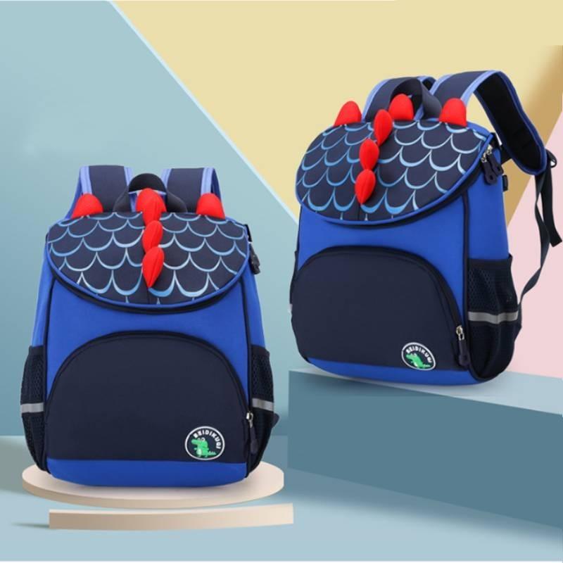 Cute Waterproof Nylon Dinosaur Backpack For Kindergarten Students And Toddlers
