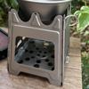 Portable Titanium Wood-Burning Stove Camping Hiking Outdoor Cooking Windproof Charcoal Grill 5 People