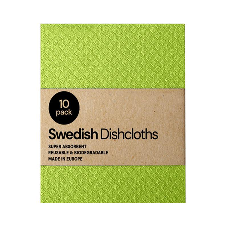 10 шт. Салфетка для посуды из хлопка и древесной целлюлозы, кухонная мочалка, нелипкая ткань для очистки от масла, абсорбирующая, биоразлагаемая тряпка из хлопка и древесной целлюлозы