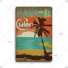 Tin Sign Landscape Paris Havana Tokyo Sydney Malibu Los Angeles Chicago City Metal Vintage Plaque Retro Decorative Plate Decor