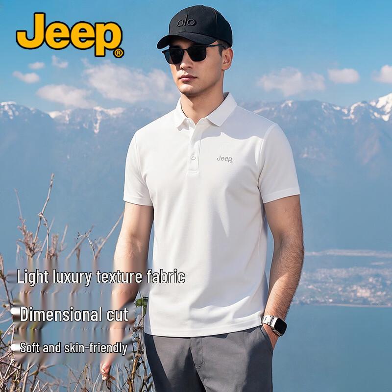 Jeep Мужская летняя мягкая дышащая рубашка-поло