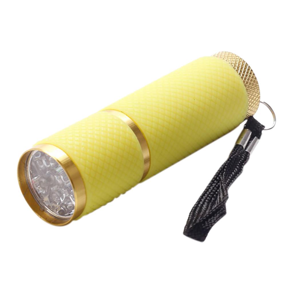 Portable Mini Torch 9 LED Flashlight Aluminum Alloy Night Fishing Torch with Lanyard Outdoor Camping Light Waterproof Flashlight