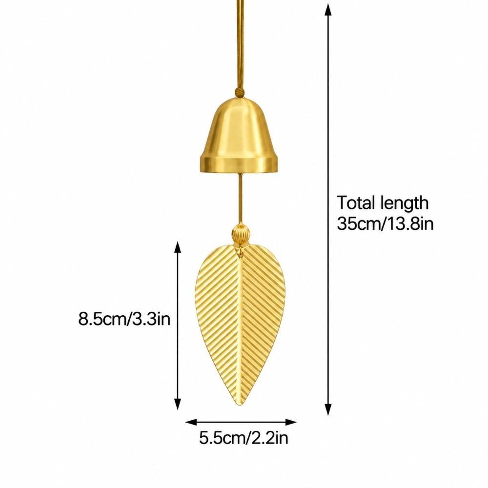 Gold Wind Chimes Ornament 13.78in Feng Shui Bell Decorative Decorative Door Bell Home Decor