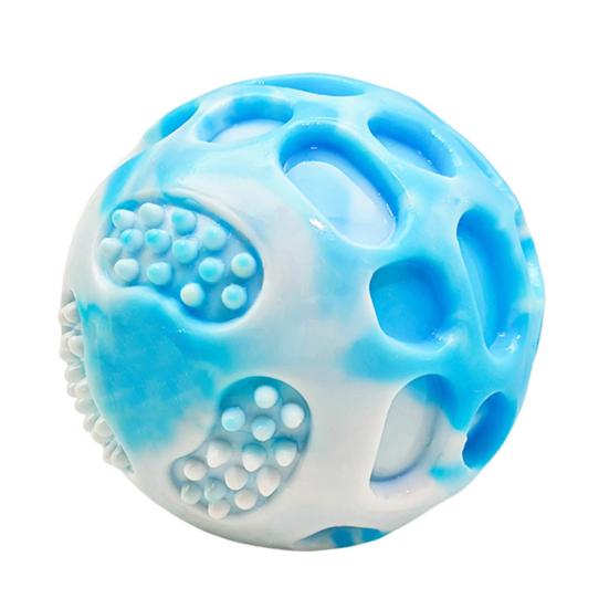 Скрипучий мяч для собаки Домашние животные Резиновая жевательная игрушка Нетоксичный Устойчивый к укусам Мяч для апортировки Способствует здоровью зубов для агрессивных жевателей Веселье в помещении и на улице