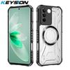 KEYSION Прозрачный Магнитный Чехол для VIVO V27 5G Мягкий Силикон+ПК Ударопрочная Задняя Крышка Телефона для VIVO V27 5G