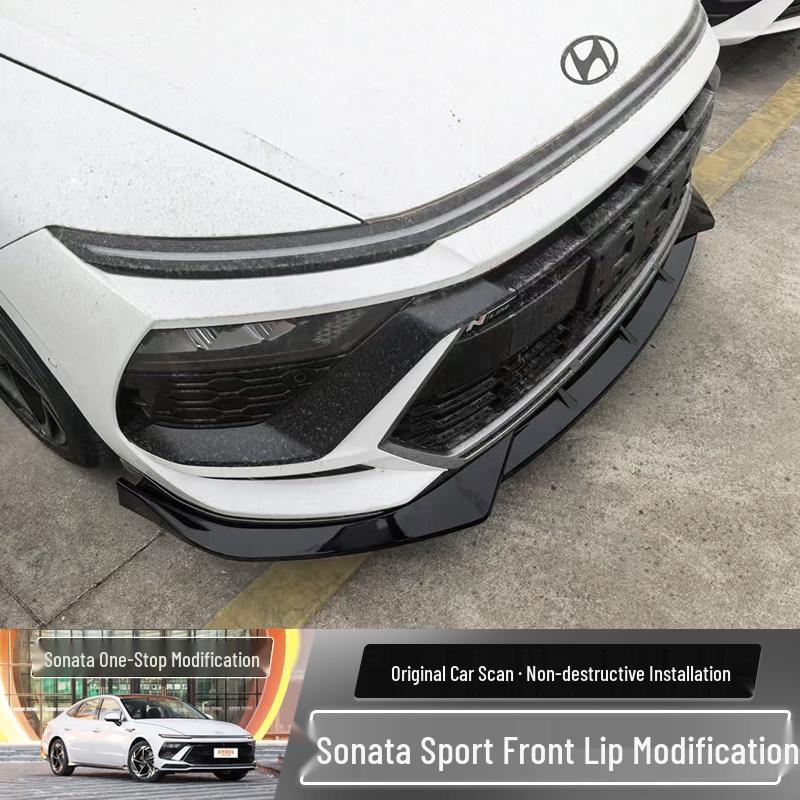 Hyundai Sonata 2024 Комплект переднего сплиттера и боковых юбок - Угловые бамперы против столкновений