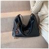 Ielgy Large-Capacity Bag Autumn Winter All-Match Simple Shoulder Messenger Commuter Tote Bag