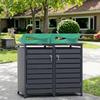 Outdoor Metal Garbage Storage Shelter - Community Trash Can Shelter Odor-Proof Sealed Shed,Residential Outdoor Metal