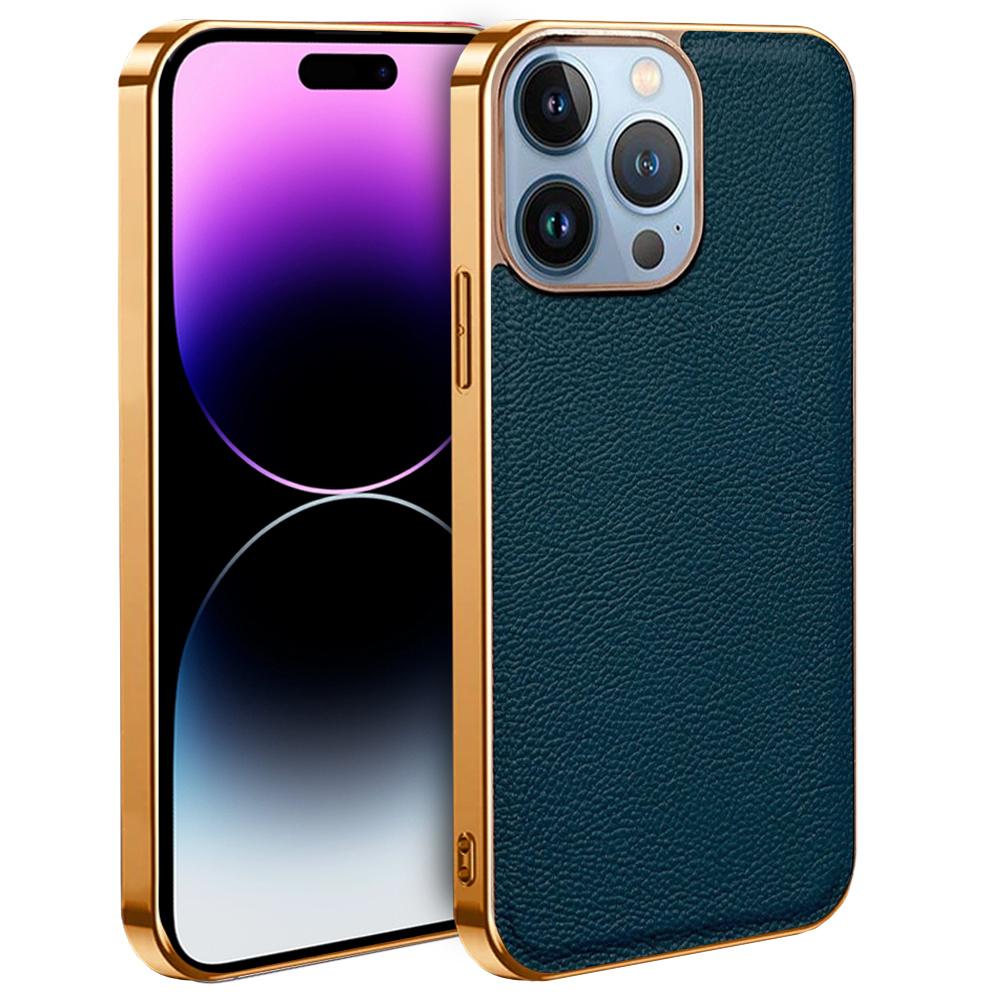 iPhone 13 Pro Case, Cowhide Leather, Green