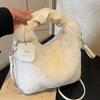 Высококачественная популярная плюшевая сумка Fairy, новый стиль, зимняя сумка, плиссированная женская сумка, сумка через плечо на одно плечо