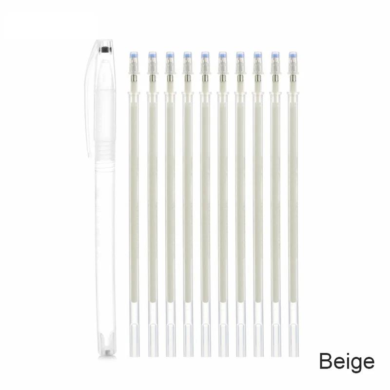 10Pcs/Set Heat Erasable Refill Pen High Temperature Disappearing Fabric Marker Pens Line Marking DIY Craft Sewing Accessories
