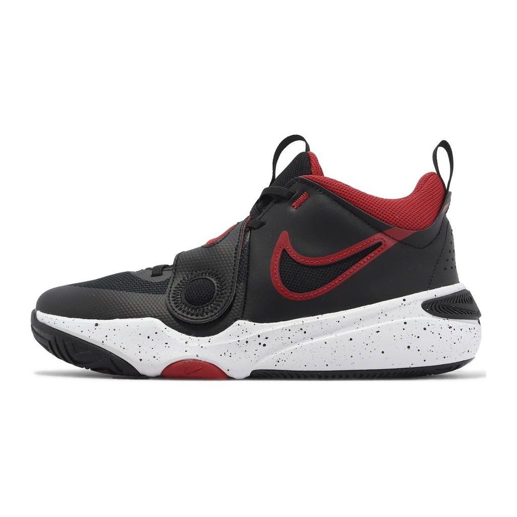 Nike Team Hustle D11 GS Bred Kids Sneakers Black University-Red White DV8996-003