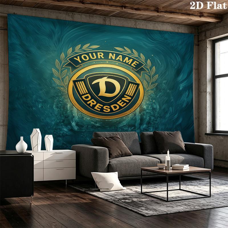 Custom Name SG Dynamo DresdenPrinted Tapestry – Wall Hanging for Bedrooms, Dorms, and Home Decor