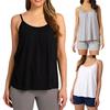 Women Solid Color Large Size Camisole Loose Casual Top