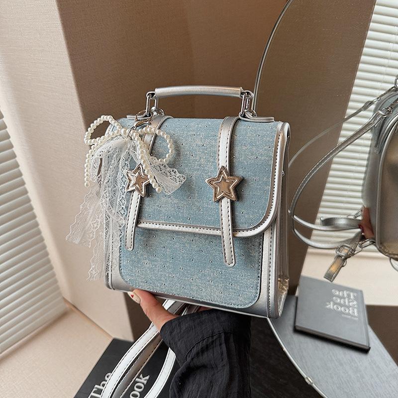 Нишевый портативный рюкзак женский летний новый джинсовый маленькая сумка модный изысканный рюкзак