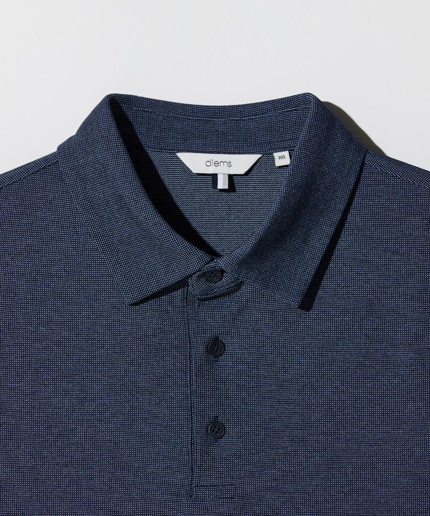 STCO Diems Ripple Knit Collared T-Shirt_Navy (Classic Fit)_Dtsxz05Csn
