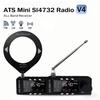 AMNVOLT V4 ATS MINI Радио 1.9-дюймовый IPS-экран Полнодиапазонный DSP-радиоприемник Портативный FM AM SSB LSB USB-приемник с Hi-Z Усилителем для наушников