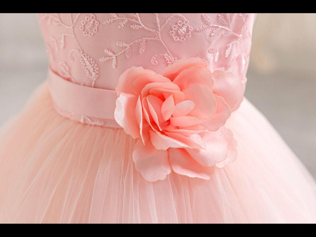 Новое детское кружевное платье принцессы Cross-Border: Праздничная пышная юбка и костюм для выступления для годовалых детей