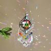 Chakra Sun Catcher Handcrafted Faux Crystal Suncatcher Zen-Inspired Prism Hanging Decoration for Home Window Yoga Practitioners