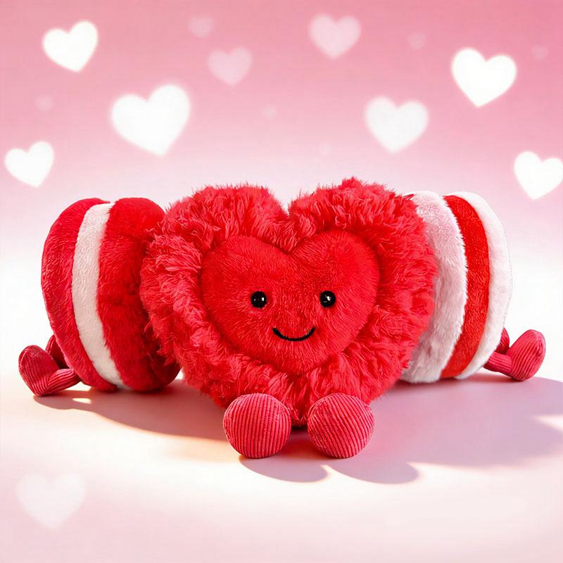 Heart-shaped Plush Toy Dolls for Gifts Couples Valentine's Day Romantic Birthday Presents Love Plush Figures