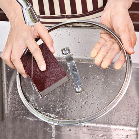 3/4/5Pcs Emery Cleaning Sponge Nano Carborundum Wipe Sponge Brush Rust Eraser Pots Pans Sink Grill Cleaning Scrubber Scouring Pad