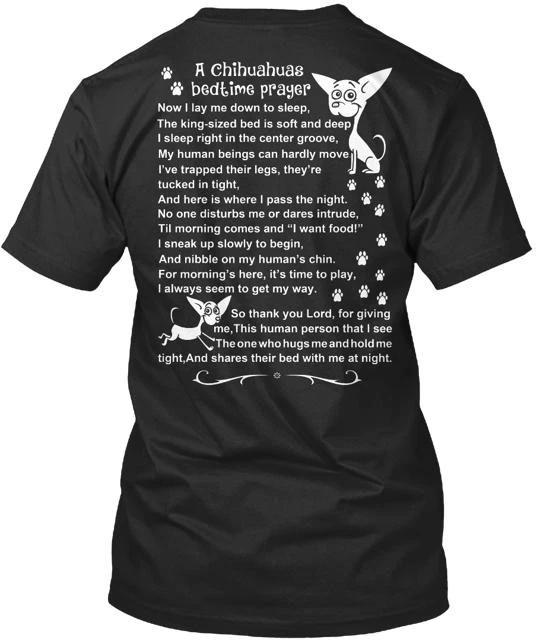 Chihuahua bedtime prayer Tee TTshirt Made in the USA Size S to 5XL