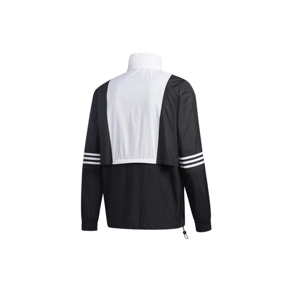 adidas neo Contrasting Colors Casual Sports Hooded Jacket Black Men's GJ8767