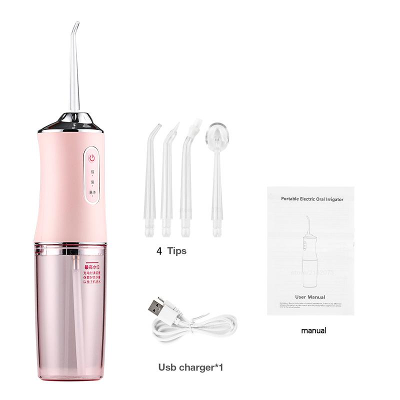 Ирригатор полости рта и электрическая зубная щетка ipx7, сменная насадка, портативная зубная ирригатор с 4 насадками, перезаряжаемая через USB