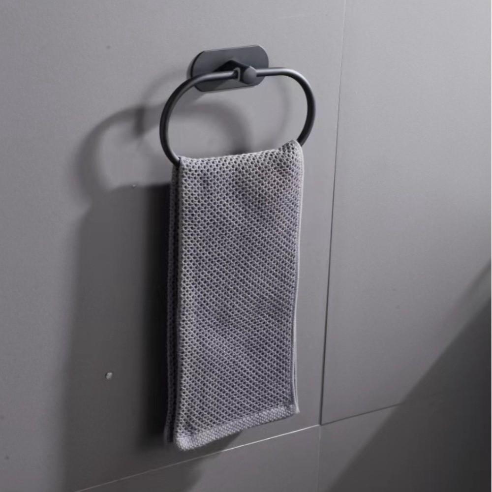 Stainless Steel Towel Hanger Ring Self-adhesive Towel Holder Bathroom Hardware Accessories