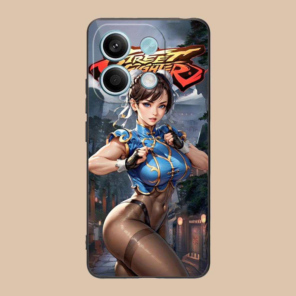 Чехол для телефона Street Fighter Chunli для POCO M7 M6 M5 M4 M3 X7 X6 X5 X4 X3 Pro GT 5G Цветной Печатный Чехол Мобильные Телефоны Роскошный