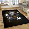 Horror Skull Girl Dead Gothic Undead Female Carpet Rug for Home Living Room Bedroom Sofa Doormat Decor,Kid Area Rug Non-slip Mat