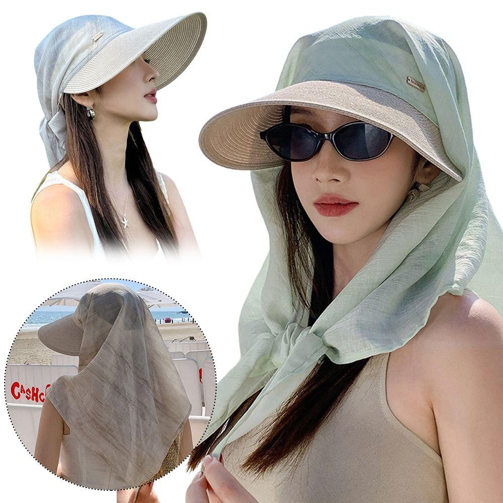 Neck Protection Sun Hat UV Protection Baseball Cap Korean American Style Headscarf Hat