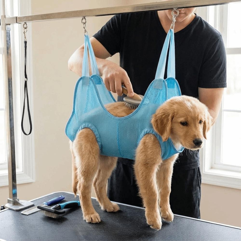 Adjustable Pet Grooming Hammock Anti-Scratch Nail Trimming Sling Small Dogs