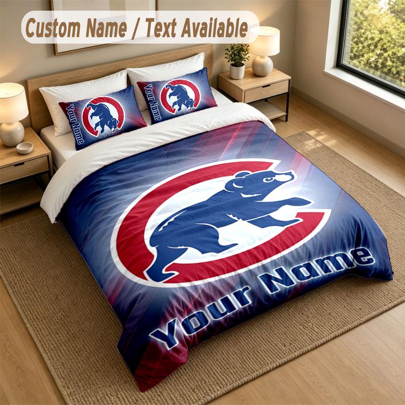 Комплект постельного белья 1 пододеяльник 2 наволочки Принт Chicago Cubs Мягкое постельное белье Декор спальни