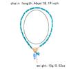 Charm Ocean Starfish OT Buckle Pendant Necklace for Women Handmade Rice Beads Ceramic Fish Choker Necklace Girls Party Jewelry