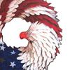Renewed Wings Wreath Independence Day Decoration with Lanyard Easy To Hang Waterproof