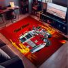 1PC Custom Name Fire Truck Adventure Theme Floor Mat Ideal for Living Room, Game Rooms, Office, Bedroom, Office Floor Mat , Floor Mats for Home