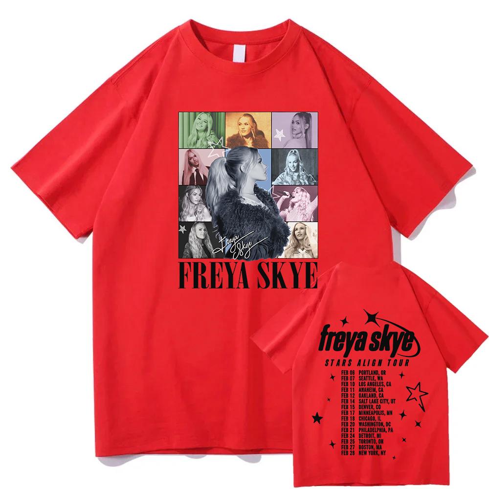 Freya Skye Printed Tshirt A Unisex Shortsleeved Printed GarUnisext Breathable Cotton Tshirt for Enjoying Street Style Music