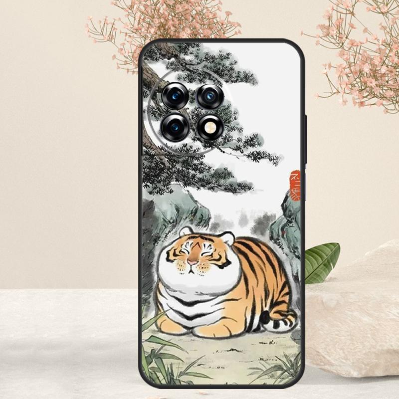 Мультяшный Толстый Тигр Чехол Для OnePlus 15 R 13T 13 13R 12 12R 11 10R 10T 10 Pro Nord 5 CE 4 2 3 Lite N20 N30 Обложка