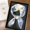 Spring Style National Style Thin Silk Scarf Elegant Lotus 100% Mulberry Silk Scarf Silk Silk Scarf Scarf 70Cm Square Scarf