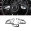 For Mazda 3 CX-4 CX-5 CX-8 Car Auto Accessories Aluminum Alloy Steering Wheel Button Cover Decorative Sticker Interior