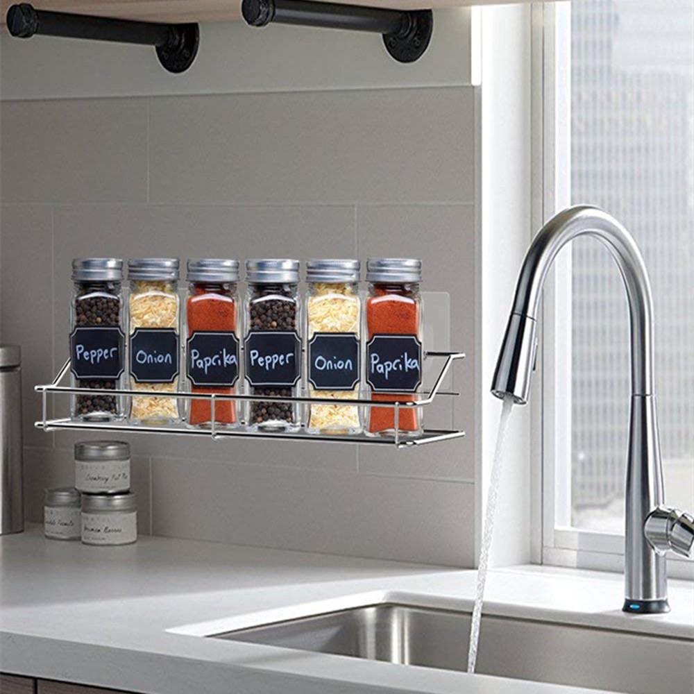 Стеллаж для хранения из нержавеющей стали, полка для кухни, ванной комнаты, настенная полка для хранения, органайзер