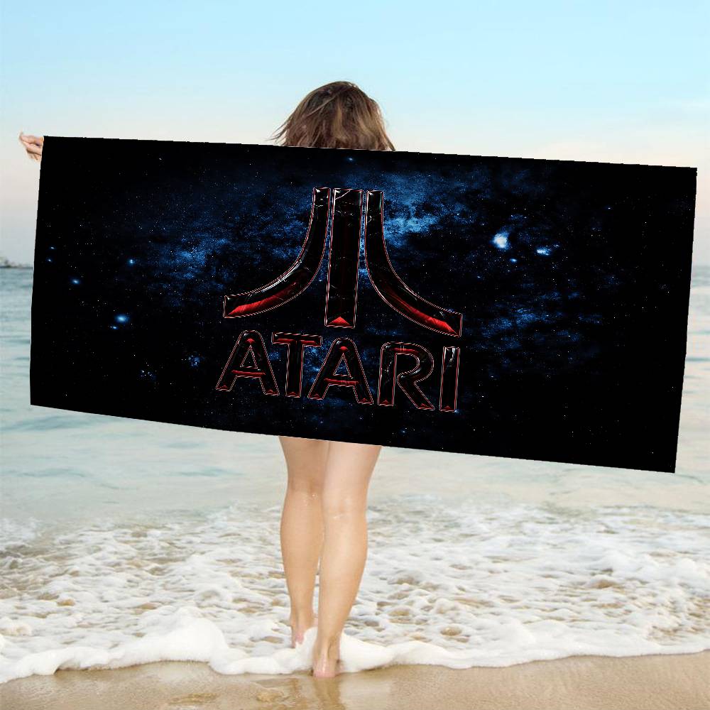 A-AtariS Игровой Логотип Микрофибра Пляжное Полотенце Впитывающее Быстросохнущее Мягкое Йога Плавание Курорт Альпинизм Полотенце