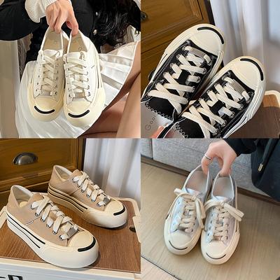 Классическая невидимая увеличивающая рост стелька 5 см круглый носок улыбающаяся парусиновая обувь женская обувь для скейтбординга женская повседневная обувь